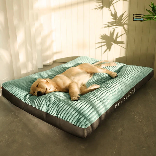 Plush Corduroy Big Dog Mat Oversized Comfort for Large Breeds