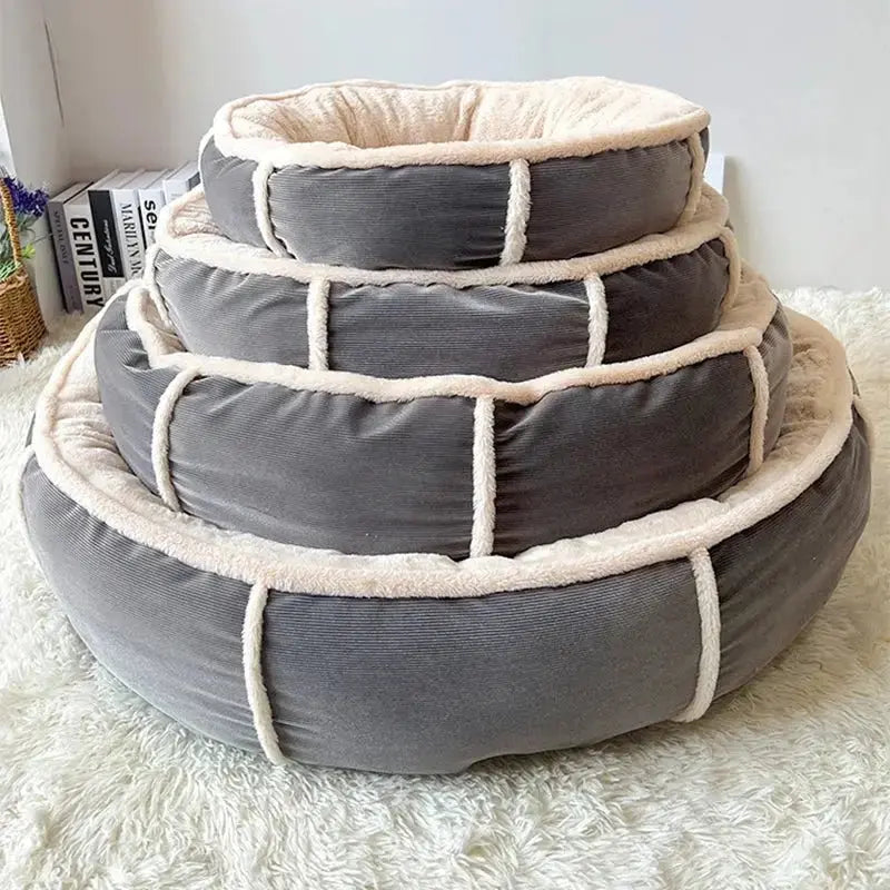 Cozy Corduroy Dog Bed - Plush Comfort for Pets - DreammyDoggie