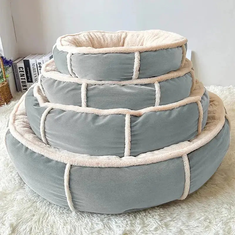 Cozy Corduroy Dog Bed - Plush Comfort for Pets - DreammyDoggie