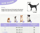 DreammyDoggie size guide chart for orthopedic dog beds showing dimensions and weight limits for small to large breeds