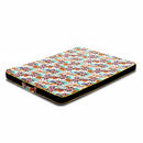 DreammyDoggie large dog mattress featuring a vibrant British flag and travel-themed pattern with black trim and handle.