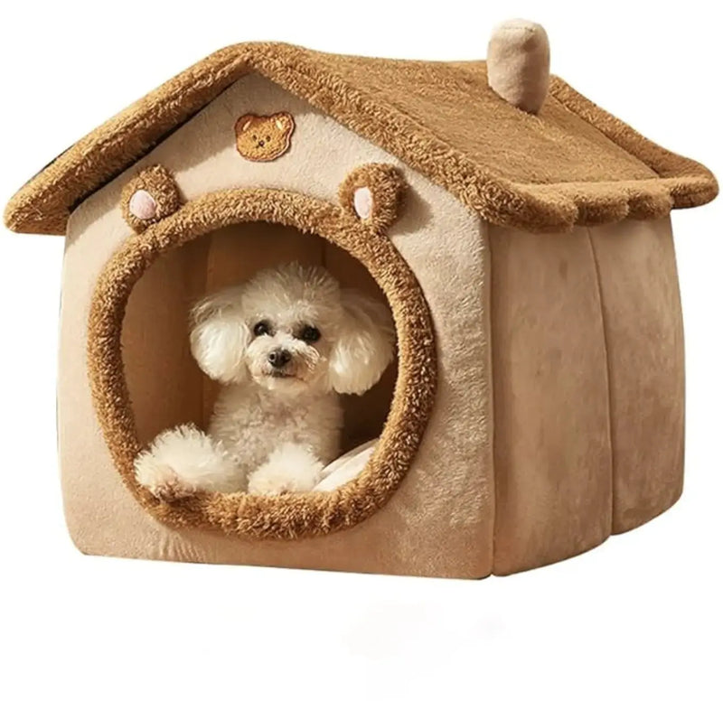 Foldable Dog Bed Cozy Arctic House Retreat - DreammyDoggie