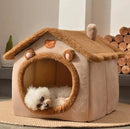Foldable Dog Bed Cozy Arctic House Retreat - DreammyDoggie