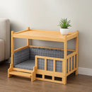 Wooden Dog Bed with Storage Shelf – Stylish, Comfortable & Practical - DreammyDoggie